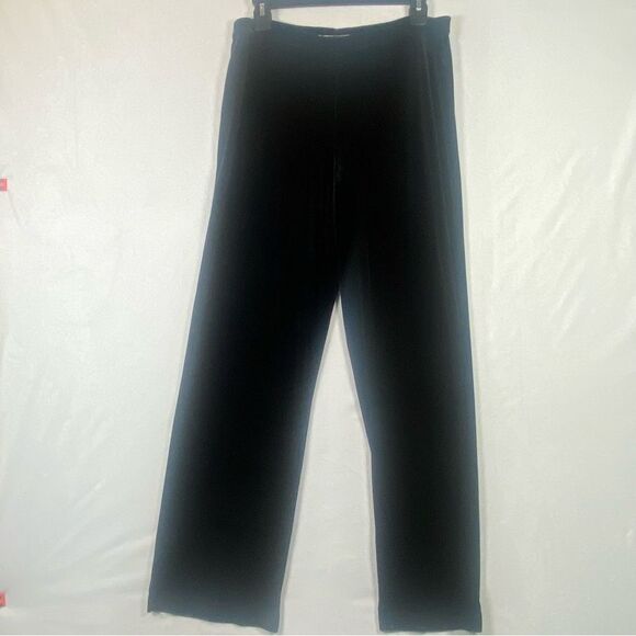 Notations Black Velour Pull On Pants Size Small - Picture 1 of 8